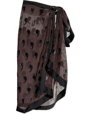 Tory Burch Wrap-Tie Skirt - Black