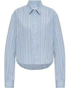 Ami Paris Shirt With Pocket - Blue