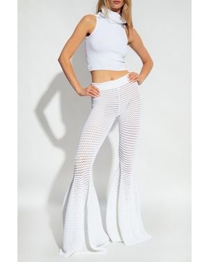 Alaïa Alaïa Top With Standing Collar - White