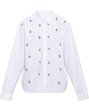 DSquared² Shirt With Embroidered Logo - White
