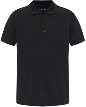 Tom Ford Short-Sleeved Polo - Black