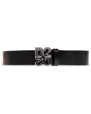 DSquared² Leather Belt With Buckle - Black