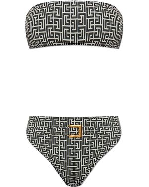 Balmain Two-Piece Swimsuit - Black