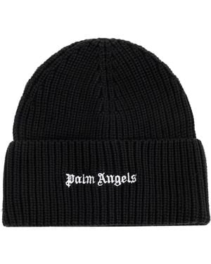 Palm Angels Cap With Embroidered Logo - Black