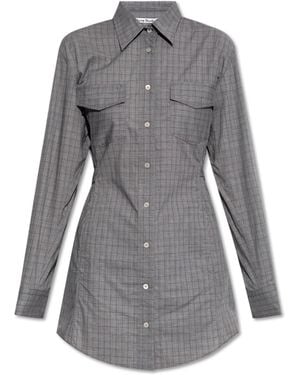 Acne Studios Dress With Check Pattern - Grey