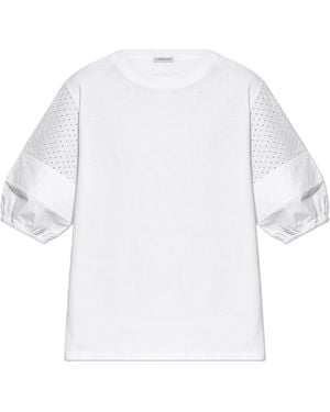 Moncler Top With Puff Sleeves - White