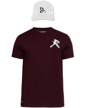 Lacoste Set: T-Shirt And Baseball Cap - Red