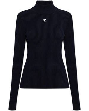 Courreges Jacket With Logo - Blue