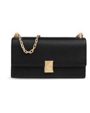 Kate Spade Rectangular Leather Golden Chain Shoulder Bag - Black