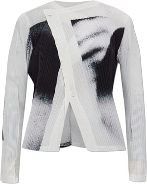 Issey Miyake Pleated Cardigan - Black