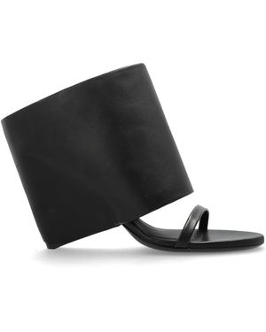 Courreges Leather Shoes Oblique - Black