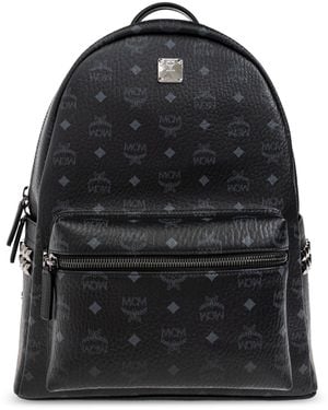 MCM Backpack With Logo - Black