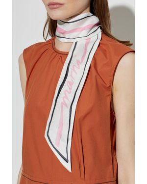 Marni Silk Scarf - Brown