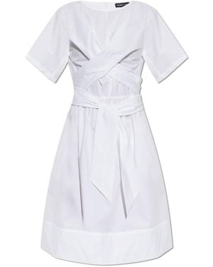 Emporio Armani Dress With Tie Detail - White