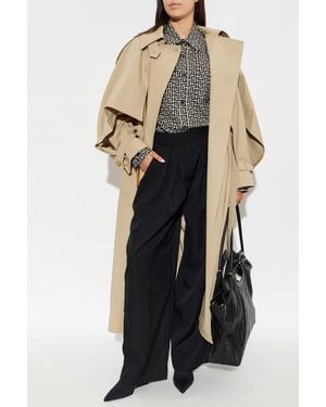 Balmain Trench Coat With Belt - Black