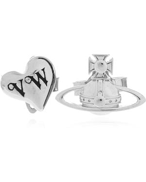 Vivienne Westwood Earrings With A Pattern - Metallic