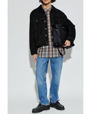 Studio Nicholson "Boston" Suede Jacket - Black