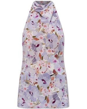 Balmain Floral Motif Top - White