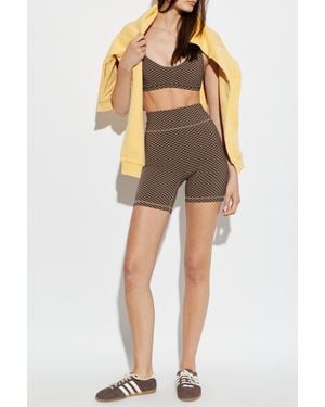 The Upside Short Leggings "Houndstooth" - Brown