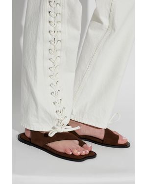 Alohas 'Honu' Leather Sandals - Gray
