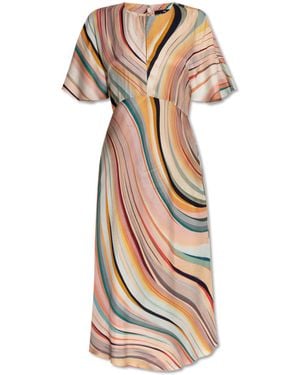 Paul Smith Dress With Stripe Pattern - White