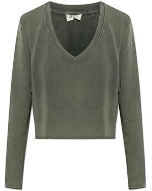 American Vintage V-Neck Sweatshirt - Green