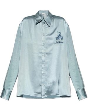AVAVAV Shirt With Logo - Blue