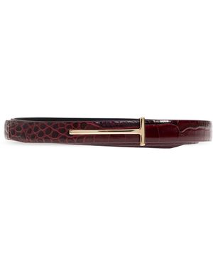 Tom Ford Leather Belt - Red