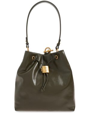 Balmain Leather Backpack - Green
