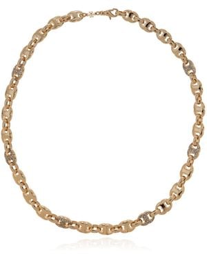 Tory Burch Necklace With Shimmering Crystals - Metallic