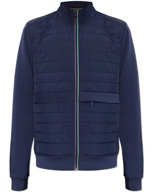 Paul Smith Sweatshirt With Quilted Front - Blue