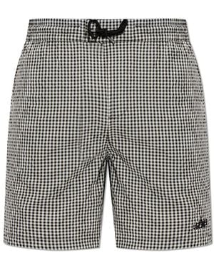 AllSaints 'Cruz Check' Swim Shorts - Grey