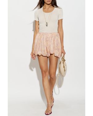 Chloé Top With Decorative Finish - Natural