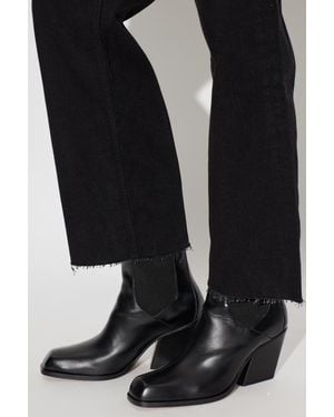 Yuzefi 'Delavar Chelsea' Heeled Ankle Boots - Black