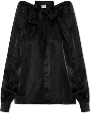 Vetements Shirt With Shoulder Pads - Black