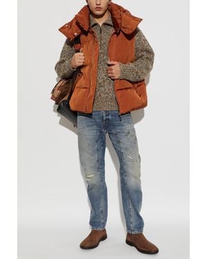 DSquared² Quilted Vest With Detachable Hood - Blue