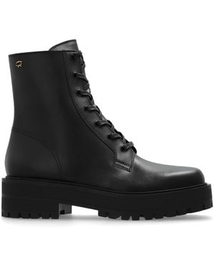 Gianvito Rossi Leather Ankle Boots 'Turner' - Black