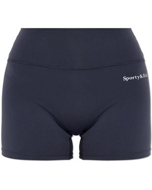 Sporty & Rich Short Leggings From The "Yoga Retreat" Collection - Blue