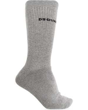 DSquared² Socks With Logo - Grey