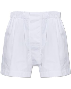 LACOSTE RUNWAY Shorts With Logo - White