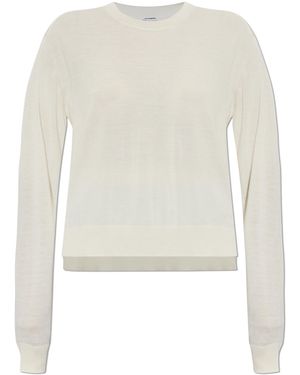 Jil Sander Jumper With Side Slits - White