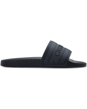 CASABLANCA Rubber Flip-Flops With Logo - Blue