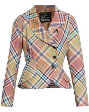 Vivienne Westwood Wool Blazer With An Asymmetrical Cut, - White