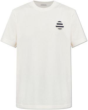 Moncler T-Shirt With Logo Patch - White