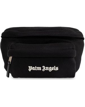 Palm Angels Belt Bag With Embroidered Logo - Black