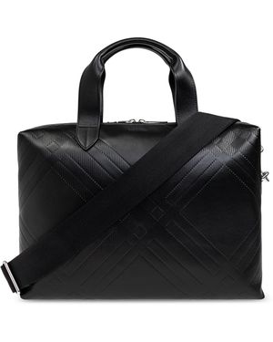 Burberry Leather Briefcase - Black