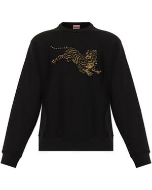 KENZO Sweatshirt With Shimmering Sequins - Black