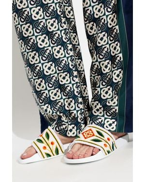 CASABLANCA Flip-Flops With Logo - Black
