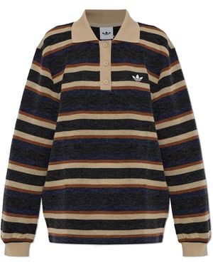 adidas Originals Long Sleeve Polo - Black