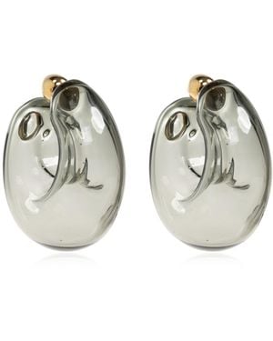 Alaïa Earrings Made Of Hand-Blown Glass - Grey